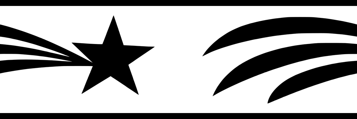 Comet Trail: 6-inch strip with half patterns at both ends