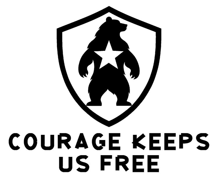 Courage Keeps Us Free Vinyl Decal