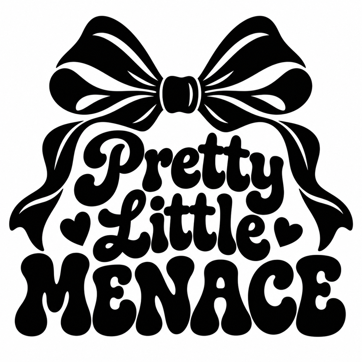 Pretty Little Menace vinyl decal artwork