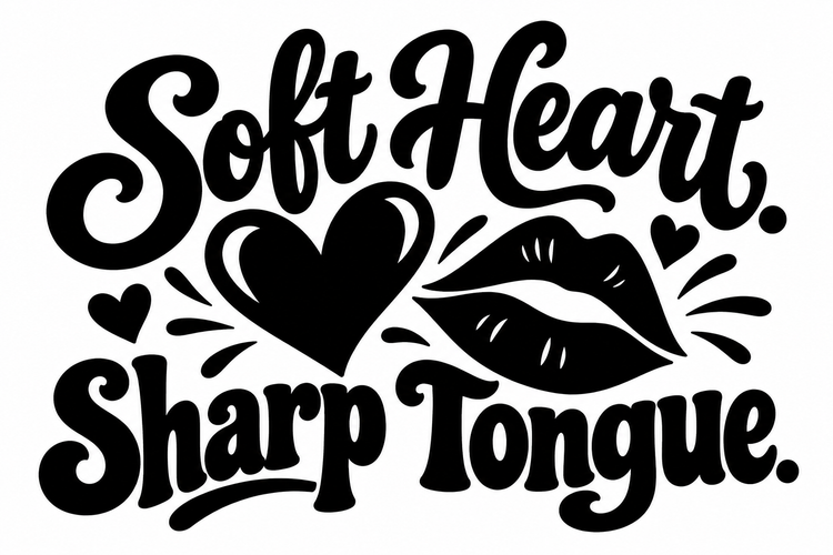 Soft Heart. Sharp Tongue. Vinyl Decal