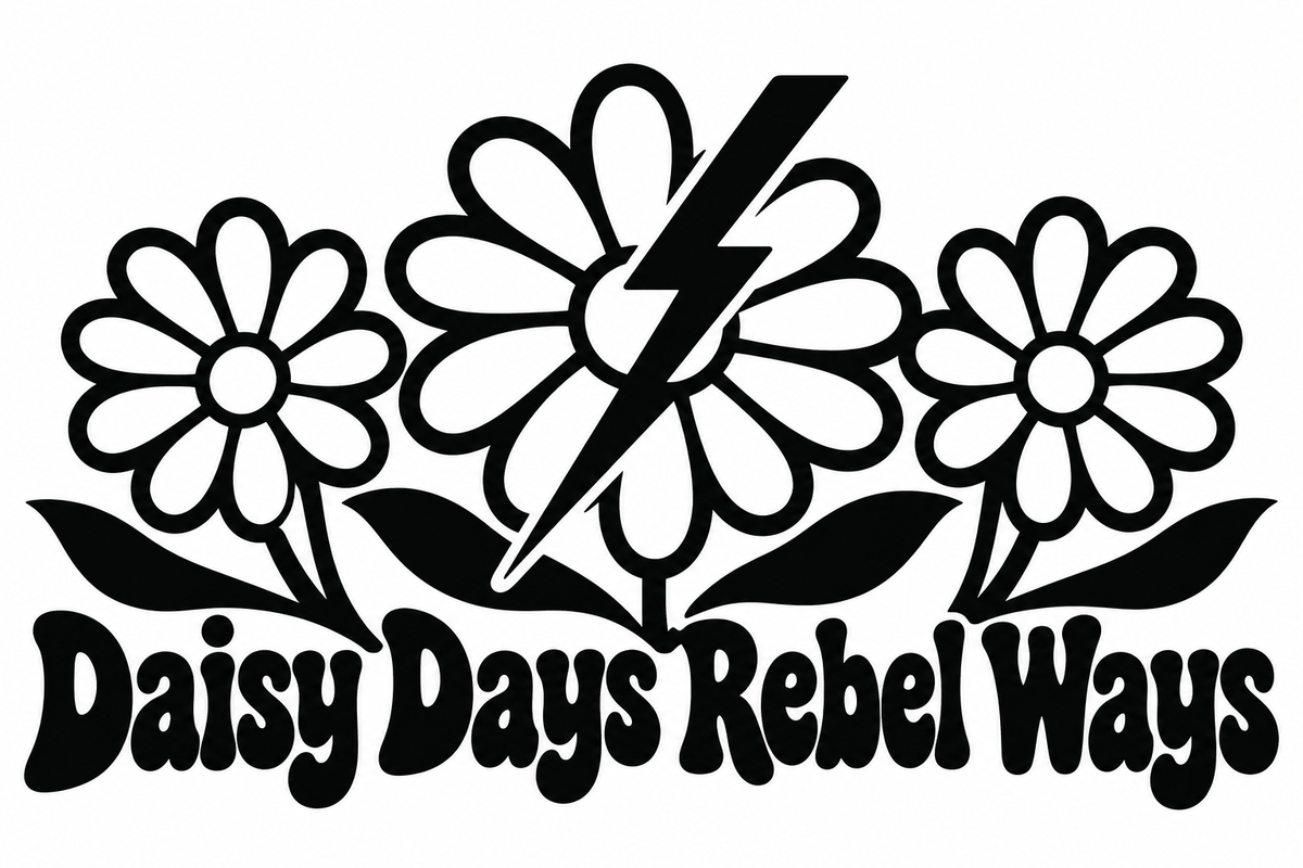 Daisy Days Rebel Ways original single-color vinyl decal artwork