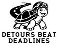 Detours Beat Deadlines original artwork using Bullard Roadhouse lettering