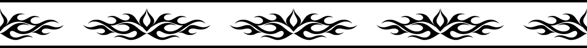 Flame Braid: 24-inch strip with half patterns at both ends