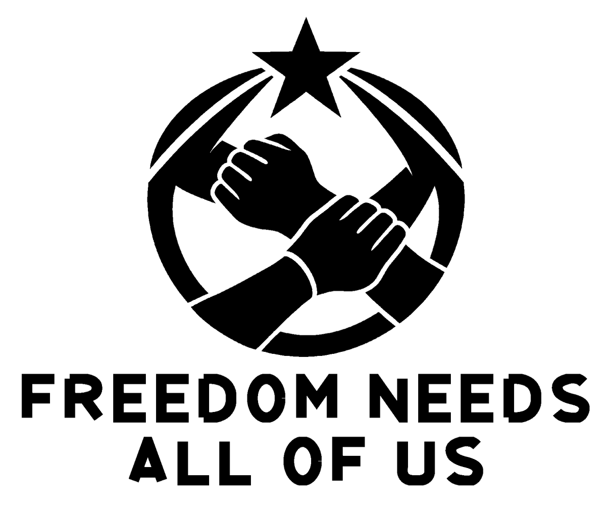 Freedom Needs All of Us original artwork using Bullard Iron lettering