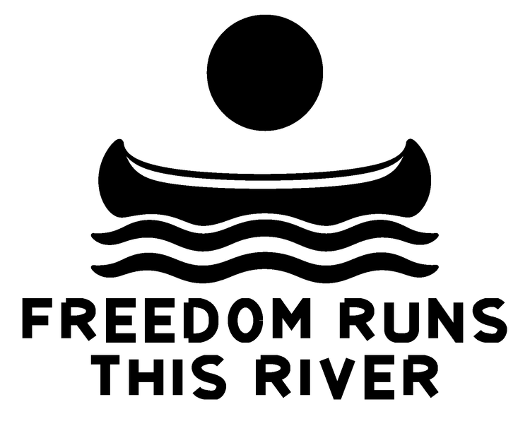 Freedom Runs This River Vinyl Decal