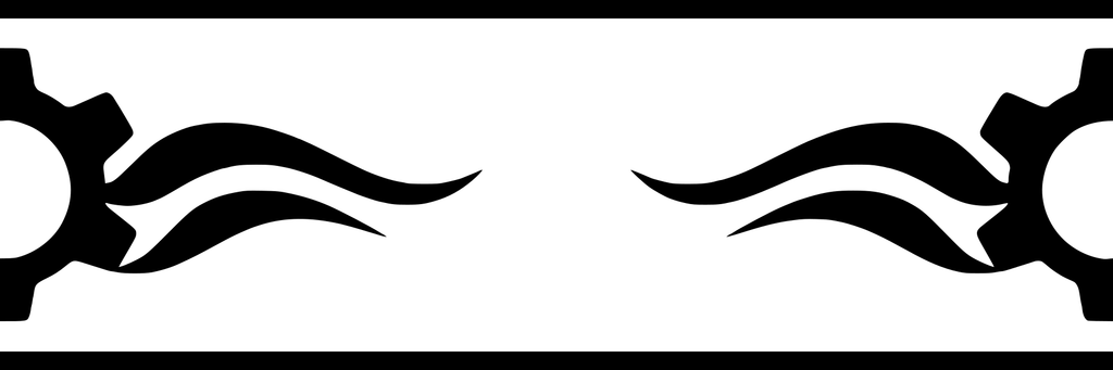 Gearwave: 6-inch strip with half patterns at both ends