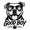 Good Boy black vinyl decal artwork