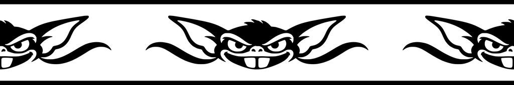 Gremlin Grin: 12-inch strip with half patterns at both ends