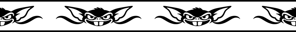 Gremlin Grin: 18-inch strip with half patterns at both ends