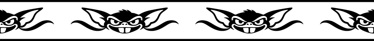 Gremlin Grin: 18-inch strip with half patterns at both ends