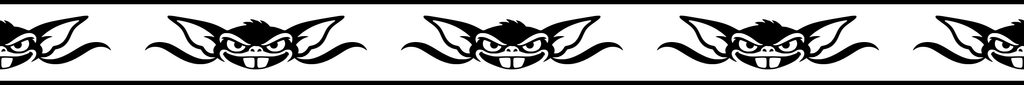 Gremlin Grin: 24-inch strip with half patterns at both ends