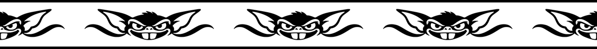 Gremlin Grin: 24-inch strip with half patterns at both ends