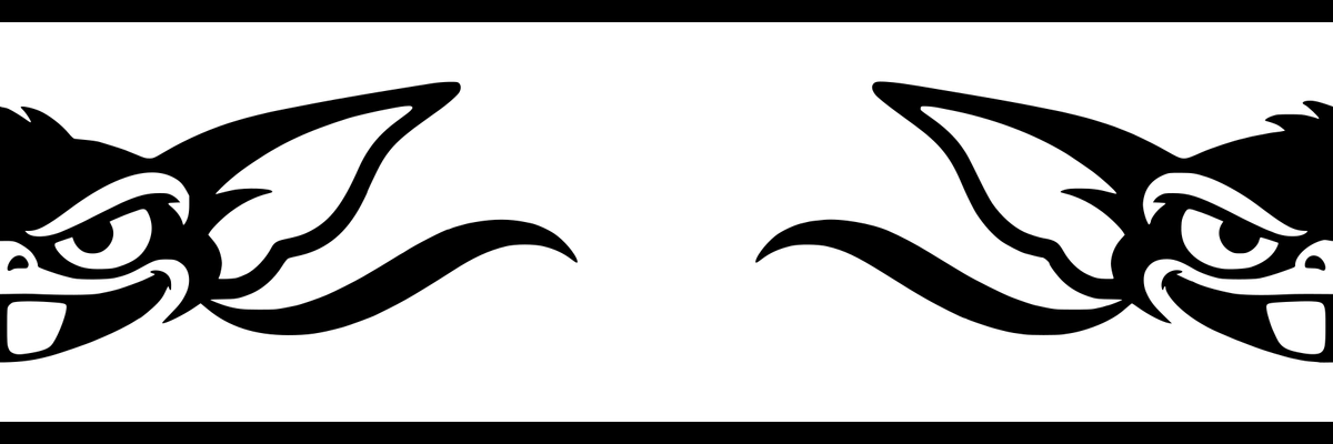 Gremlin Grin: 6-inch strip with half patterns at both ends