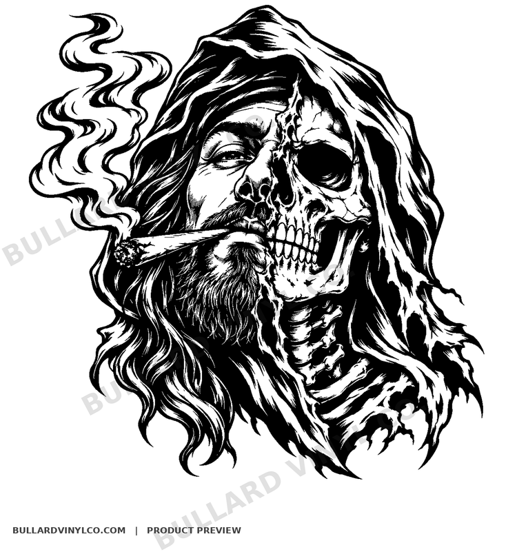Half Alive — Half-Human Smoking Reaper Vinyl Decal