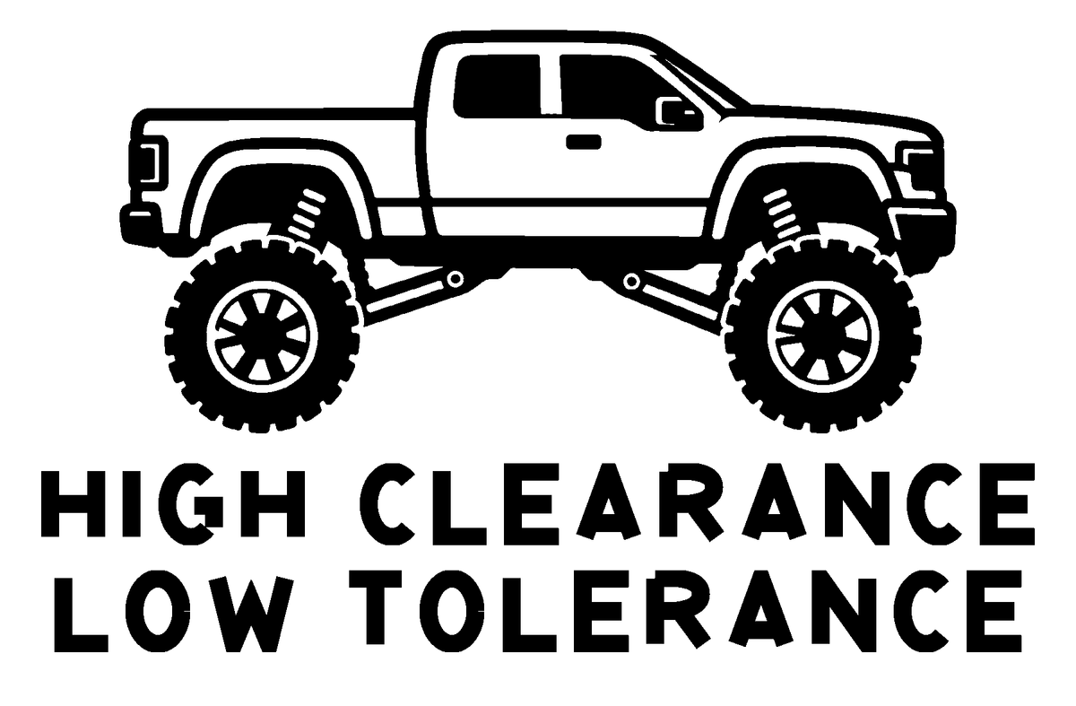 High Clearance Low Tolerance original artwork using Bullard Iron lettering