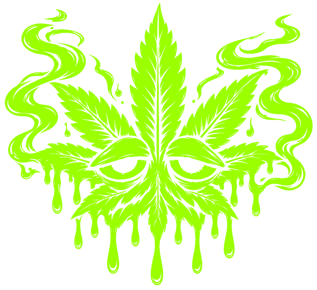 High Leaf lime-green vinyl decal preview on white background