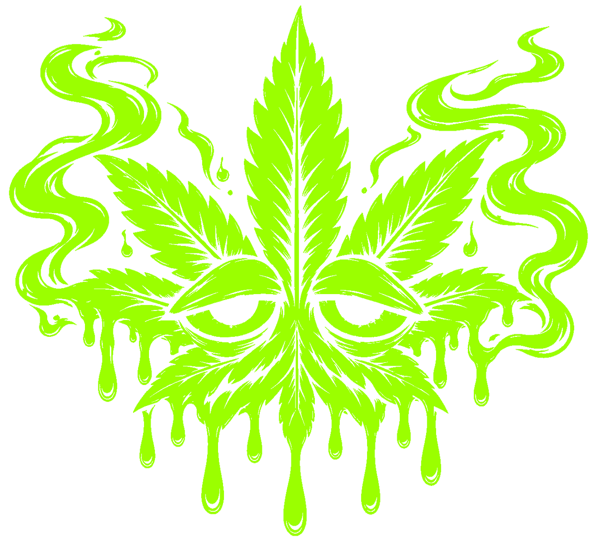 High Leaf lime-green vinyl decal preview on white background