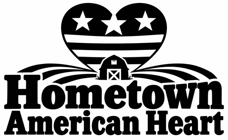 Hometown American Heart Vinyl Decal