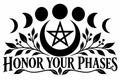 Honor Your Phases vinyl decal artwork