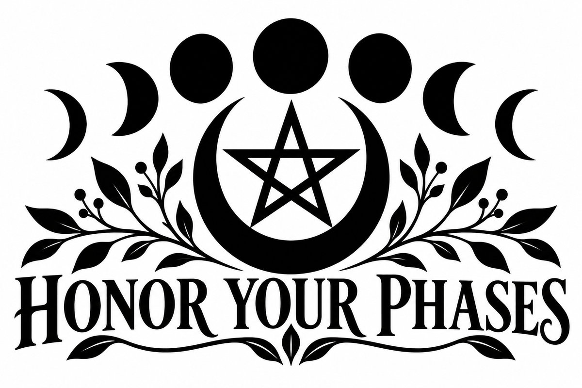 Honor Your Phases vinyl decal artwork