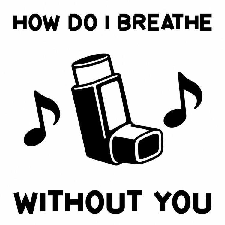 How Do I Breathe Without You Inhaler Vinyl Decal