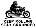 Keep Rolling Stay Grounded original artwork using Bullard Iron lettering
