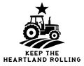 Keep the Heartland Rolling original artwork using Bullard Roadhouse lettering