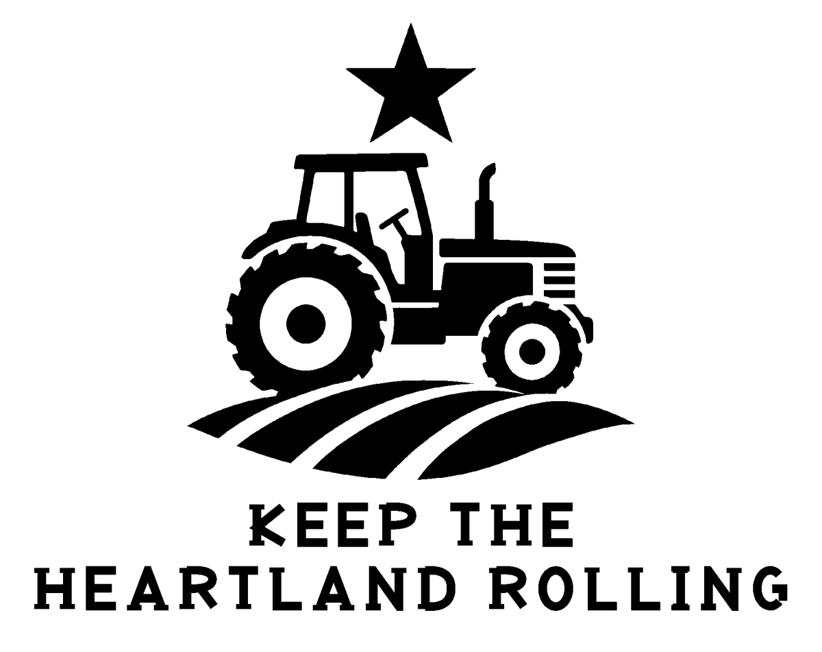 Keep the Heartland Rolling original artwork using Bullard Roadhouse lettering