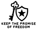 Keep the Promise of Freedom original artwork using Bullard Iron lettering