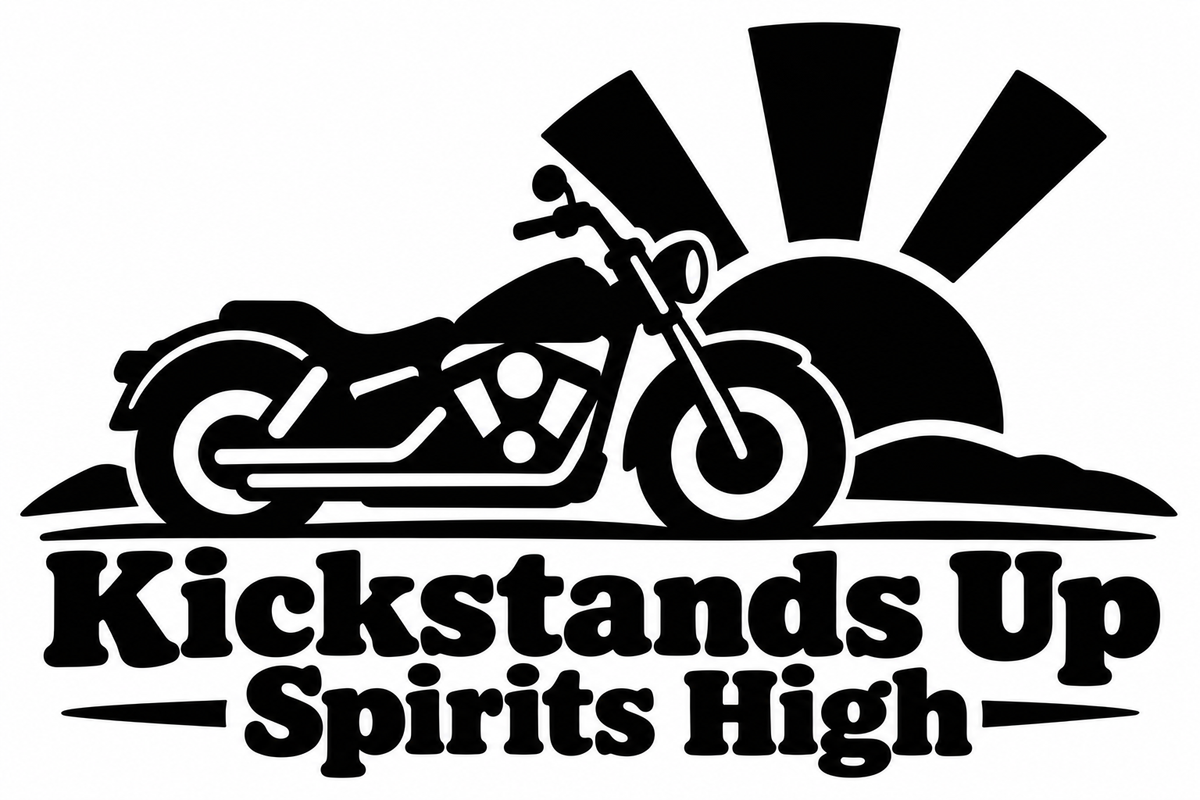 Kickstands Up Spirits High original single-color vinyl decal artwork