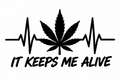 Leaf Heartbeat black vinyl decal artwork