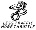 Less Traffic More Throttle original artwork using Bullard Torque lettering