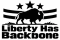 Liberty Has Backbone original single-color vinyl decal artwork