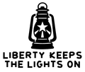 Liberty Keeps the Lights On original artwork using Bullard Iron lettering