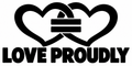 Love Proudly LGBTQ+ Pride vinyl decal artwork