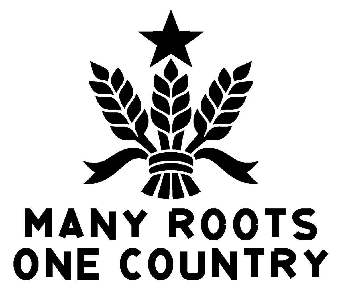 Many Roots One Country original artwork using Bullard Iron lettering