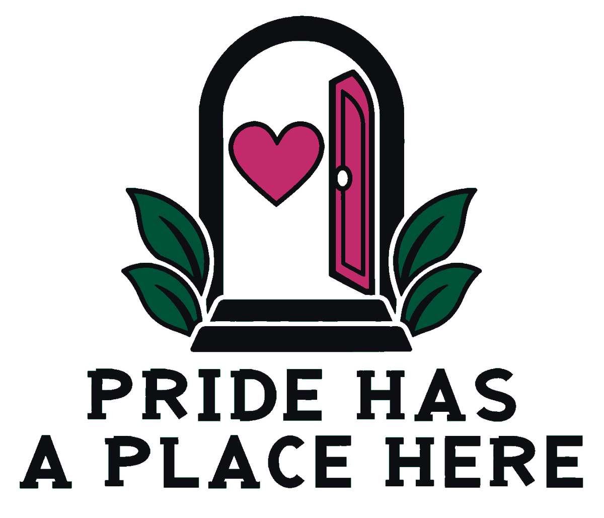 Pride Has a Place Here Multicolor Vinyl Decal