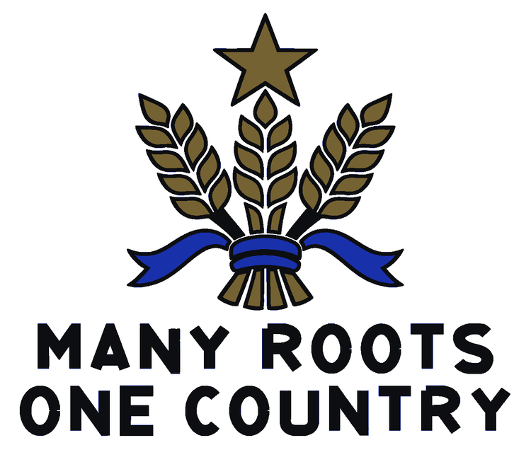 Many Roots One Country Multicolor Vinyl Decal