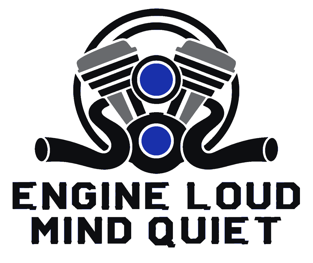 Engine Loud Mind Quiet Multicolor Vinyl Decal