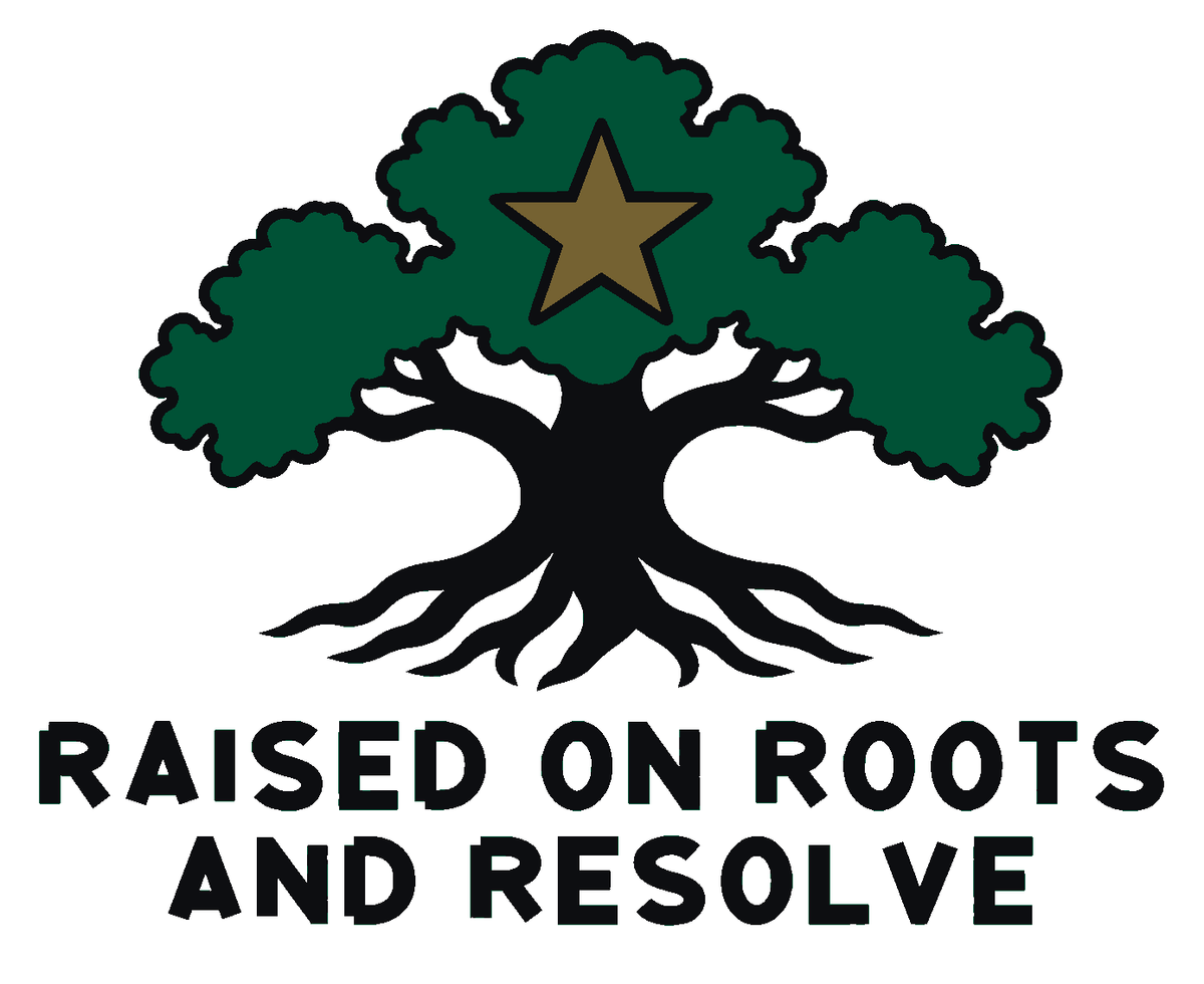 Raised on Roots and Resolve Multicolor Vinyl Decal