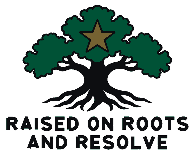 Raised on Roots and Resolve Multicolor Vinyl Decal