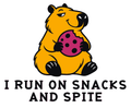 I Run on Snacks and Spite Multicolor Vinyl Decal