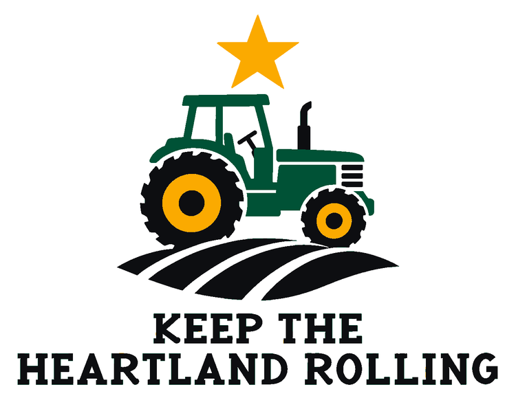 Keep the Heartland Rolling Multicolor Vinyl Decal