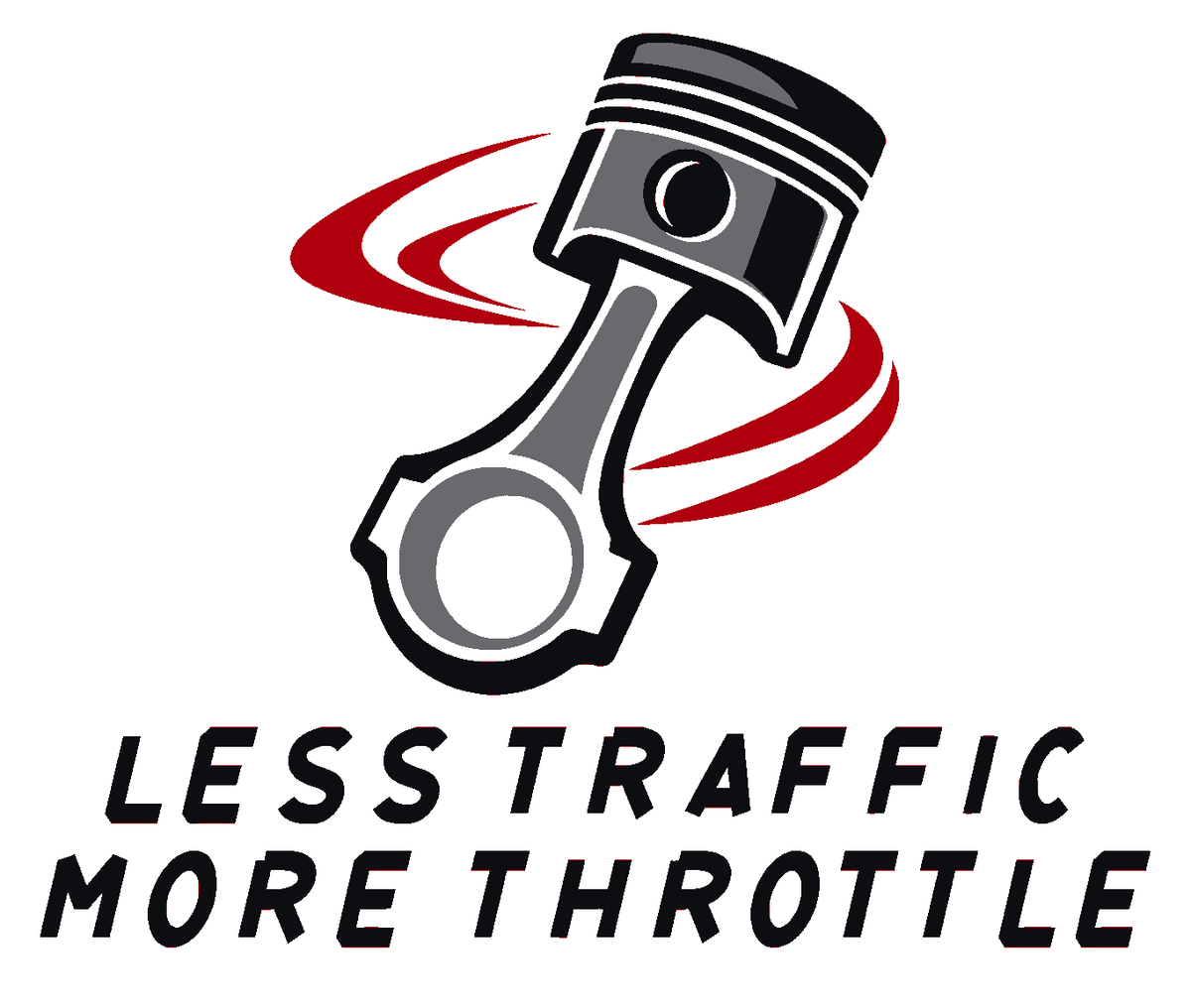 Less Traffic More Throttle Multicolor Vinyl Decal
