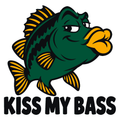 Kiss My Bass Multicolor Vinyl Decal