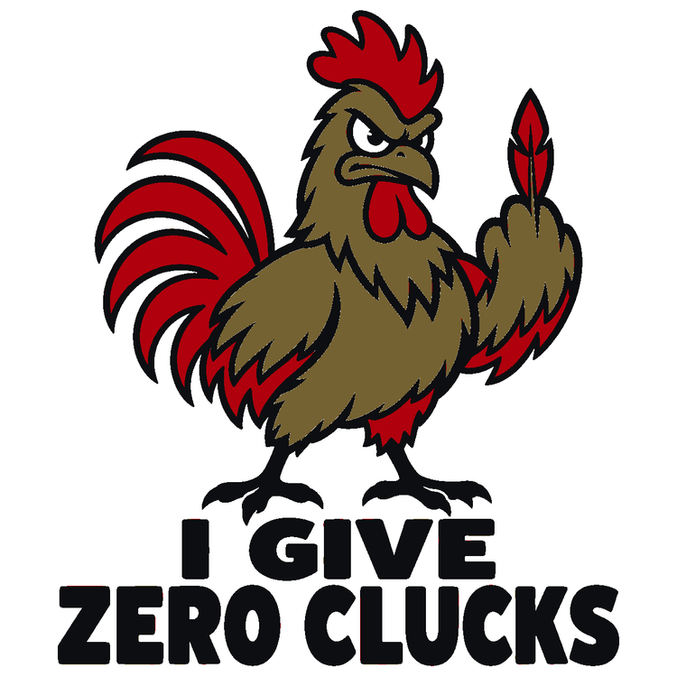 I Give Zero Clucks Multicolor Vinyl Decal