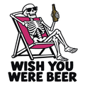 Wish You Were Beer Multicolor Vinyl Decal