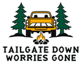 Tailgate Down Worries Gone Multicolor Vinyl Decal
