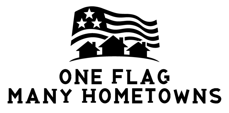 One Flag Many Hometowns Vinyl Decal