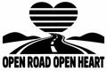 Open Road Open Heart original black-on-white Pride vinyl decal artwork